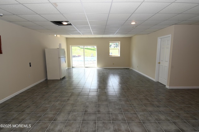 6 Marc Ln, North Hanover, NJ 08562 - empty room featuring baseboards and a paneled ceiling