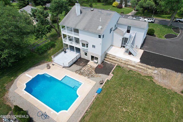 6 Marc Ln, North Hanover, NJ 08562 - swimming pool featuring a patio area and a yard