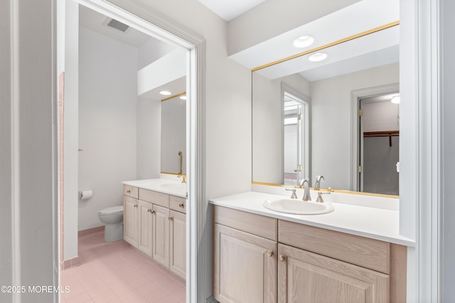 34 Peach Tree Ln, Little Silver, NJ 07739 - bathroom with vanity and tile patterned floors