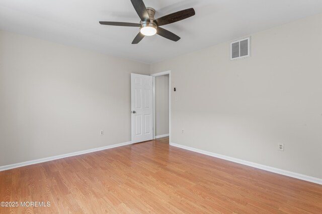 1776 Buttonwood Ave, Toms River, NJ 08755 - empty room featuring a ceiling fan, light wood-style flooring, and baseboards