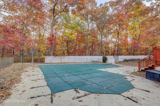 9 Rutherford Ct, Jackson, NJ 08527 - view of swimming pool featuring stairway and a patio area