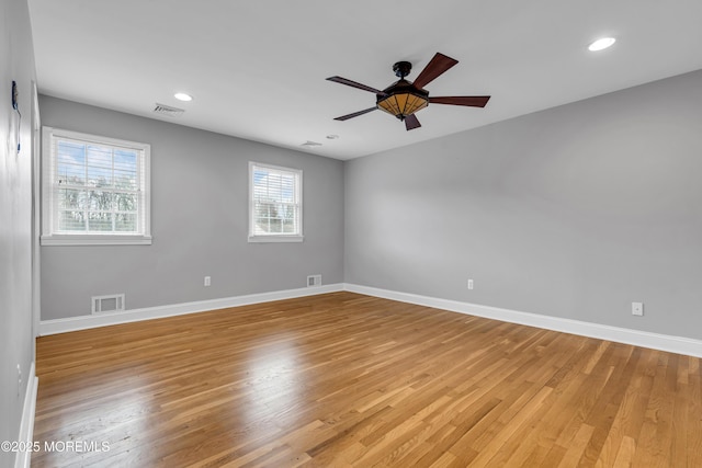 6 Kenneth Dr, Ocean Twp, NJ 07712 - spare room featuring light wood finished floors, a ceiling fan, baseboards, and recessed lighting
