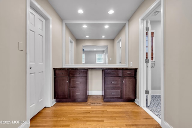 6 Kenneth Dr, Ocean Twp, NJ 07712 - bathroom featuring wood finished floors, vanity, and recessed lighting