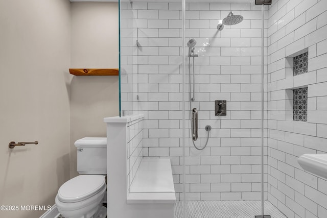 6 Kenneth Dr, Ocean Twp, NJ 07712 - bathroom featuring a stall shower and toilet