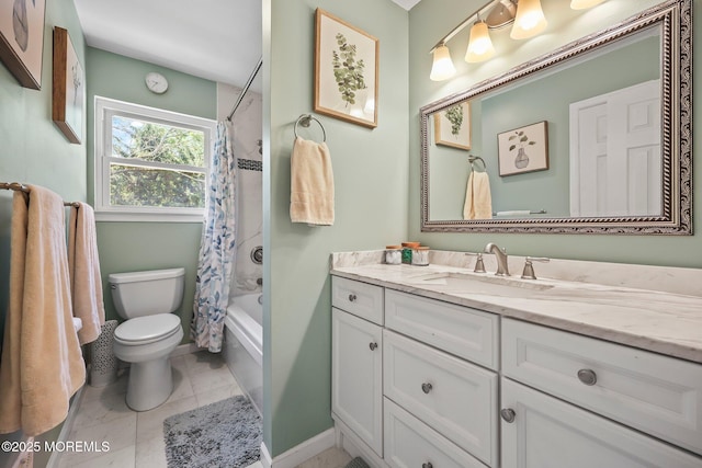 67 Koenig Ln, Freehold, NJ 07728 - bathroom with toilet, vanity, and shower / bath combination with curtain