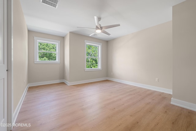 783 Delaware Ave, Manahawkin, NJ 08050 - empty room featuring ceiling fan, light wood-style floors, and baseboards