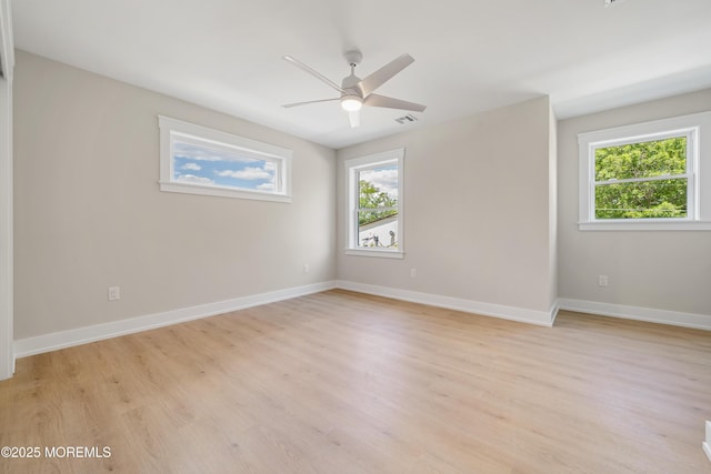 783 Delaware Ave, Manahawkin, NJ 08050 - unfurnished room featuring light wood-type flooring, baseboards, and ceiling fan