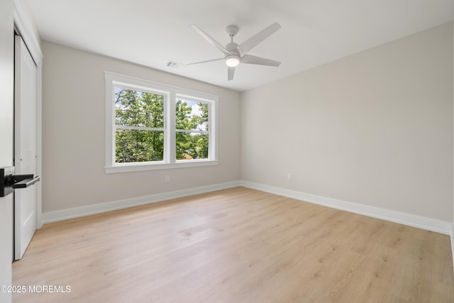 783 Delaware Ave, Manahawkin, NJ 08050 - empty room with light wood-style floors, ceiling fan, and baseboards