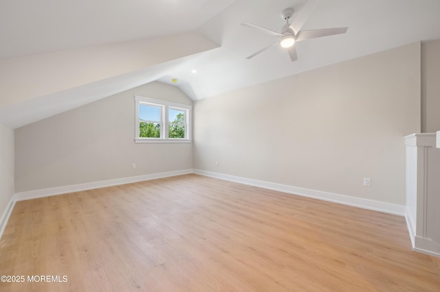 783 Delaware Ave, Manahawkin, NJ 08050 - bonus room with lofted ceiling, light wood finished floors, ceiling fan, and baseboards