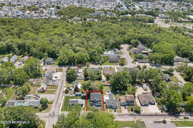 783 Delaware Ave, Manahawkin, NJ 08050 - aerial perspective of suburban area with property parcel outlined