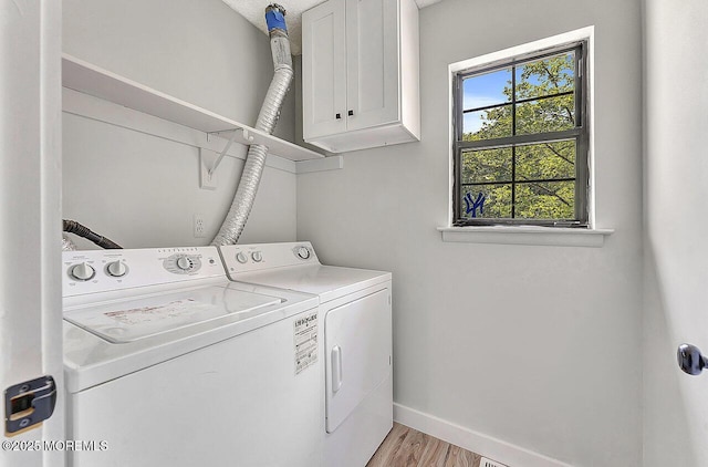 112 Azalea Cir, Jackson, NJ 08527 - laundry area with cabinet space, separate washer and dryer, light wood-style floors, and baseboards
