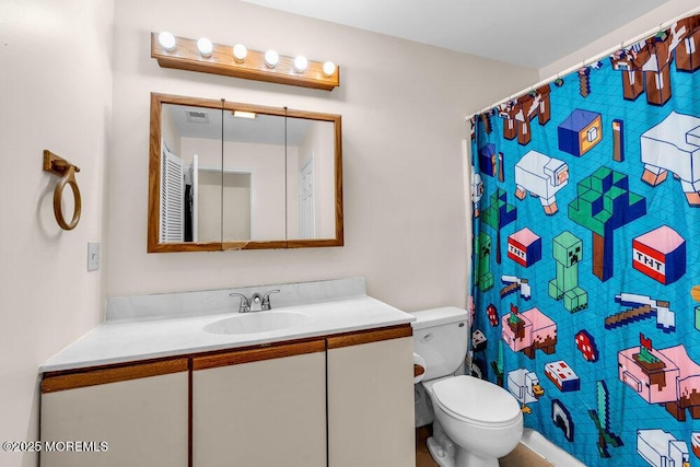 1202 Alpine Trl, Neptune Township, NJ 07753 - full bathroom with toilet, vanity, and a shower with curtain