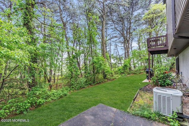 1202 Alpine Trl, Neptune Township, NJ 07753 - view of grassy yard featuring cooling unit