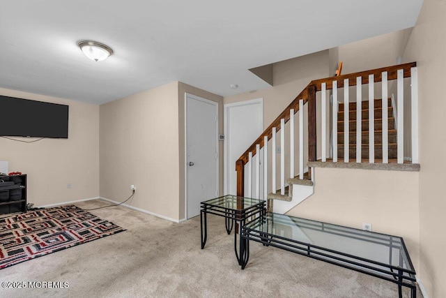 1202 Alpine Trl, Neptune Township, NJ 07753 - carpeted foyer featuring baseboards and stairway