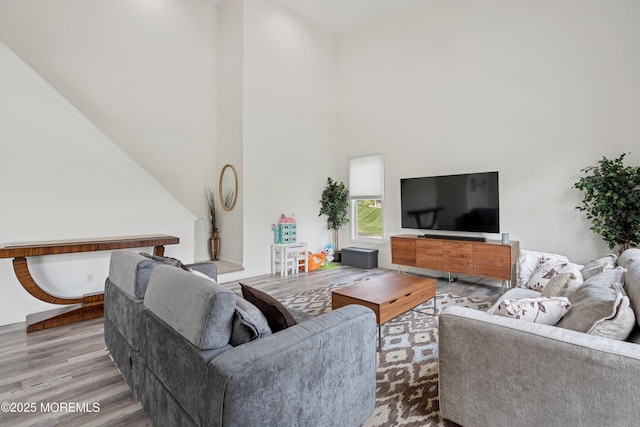 7 Cranberry Ct, Haledon, NJ 07508 - living room with wood finished floors and a towering ceiling