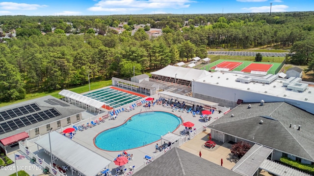 62 Virgin Islands Dr, Toms River, NJ 08757 - view of pool featuring a forest view