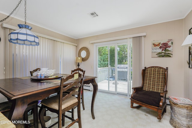 62 Virgin Islands Dr, Toms River, NJ 08757 - dining area featuring ornamental molding