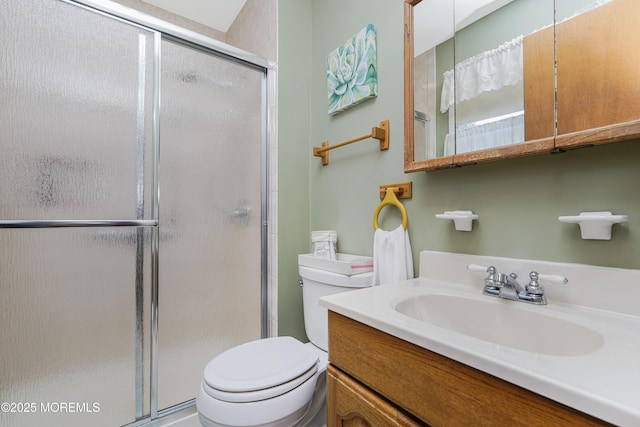 62 Virgin Islands Dr, Toms River, NJ 08757 - bathroom with a shower stall, vanity, and toilet