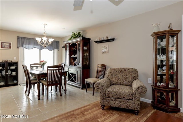 648 Pulham Ct Unit B, Manchester, NJ 08759 - dining area featuring a chandelier and ceiling fan