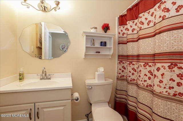 648 Pulham Ct Unit B, Manchester, NJ 08759 - bathroom featuring vanity, toilet, and curtained shower