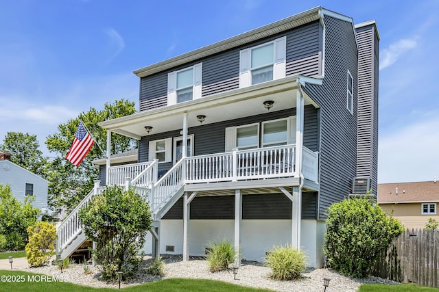 913 Lorillard Ave, Union Beach, NJ 07735 - view of front facade with stairs and covered porch