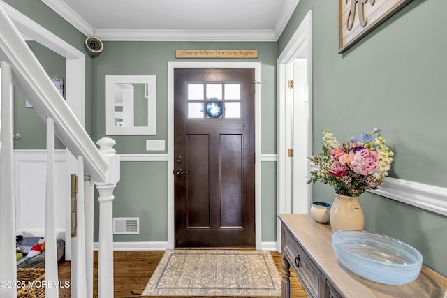 913 Lorillard Ave, Union Beach, NJ 07735 - foyer with crown molding and wood finished floors