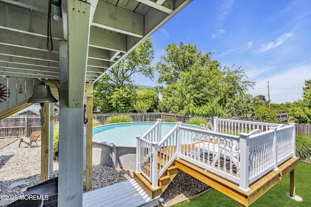 913 Lorillard Ave, Union Beach, NJ 07735 - view of pool with a deck and a fenced backyard