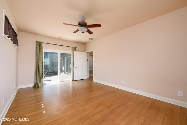 324 Magnolia Ave, Brielle, NJ 08730 - spare room with light wood-type flooring and ceiling fan