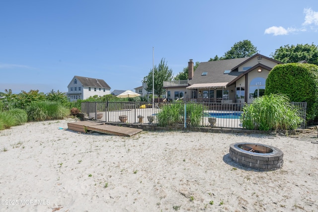 324 Magnolia Ave, Brielle, NJ 08730 - view of yard featuring an outdoor fire pit