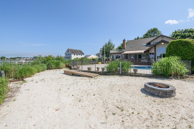 324 Magnolia Ave, Brielle, NJ 08730 - view of yard with a fire pit