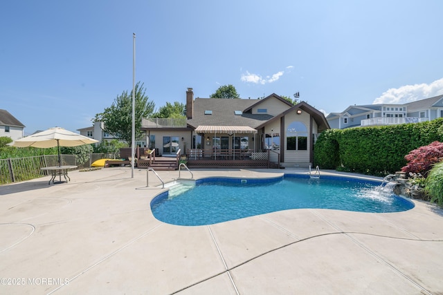324 Magnolia Ave, Brielle, NJ 08730 - view of pool featuring a wooden deck and a patio area