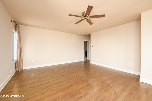 324 Magnolia Ave, Brielle, NJ 08730 - spare room featuring a ceiling fan and light wood-type flooring
