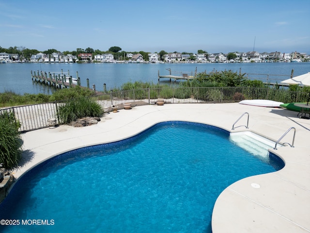 324 Magnolia Ave, Brielle, NJ 08730 - view of swimming pool with a patio and a water view