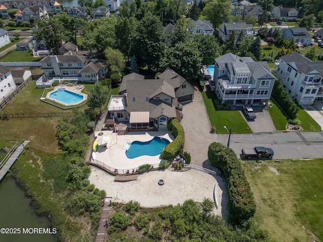 324 Magnolia Ave, Brielle, NJ 08730 - aerial perspective of suburban area with a pool area