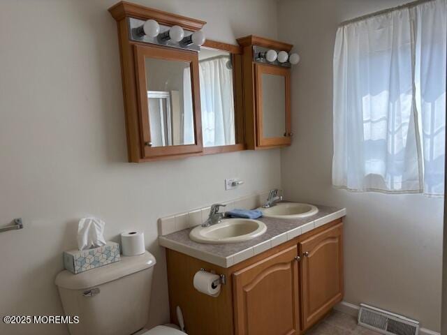 184 Pebble Beach Dr, Mays Landing, NJ 08330 - bathroom featuring toilet and double vanity