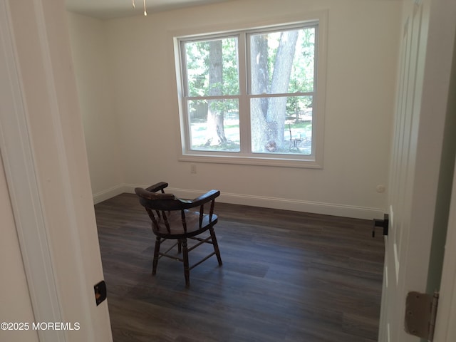 414 Oak Tree Rd, Freehold, NJ 07728 - sitting room featuring healthy amount of natural light and dark wood-style floors