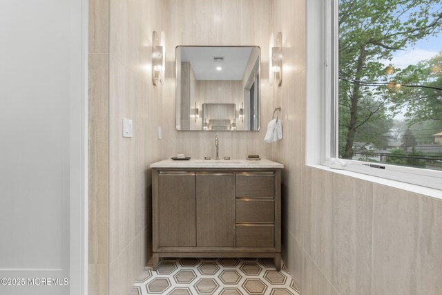 428 Wells Ave, Oakhurst, NJ 07755 - bathroom with vanity and tile patterned flooring
