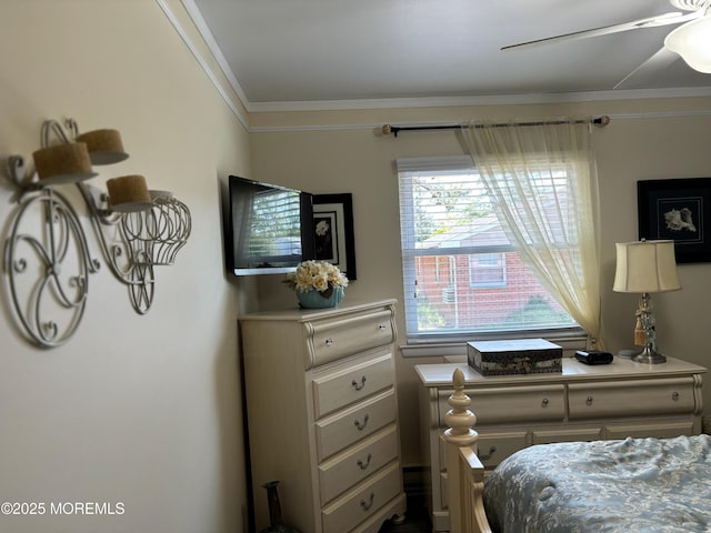 75 Hudson Pkwy Unit C, Whiting, NJ 08759 - bedroom featuring crown molding and a ceiling fan