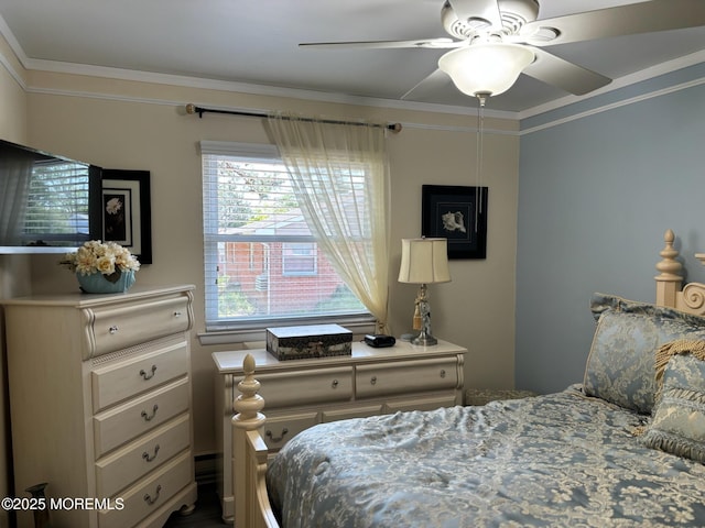 75 Hudson Pkwy Unit C, Whiting, NJ 08759 - bedroom with crown molding and ceiling fan