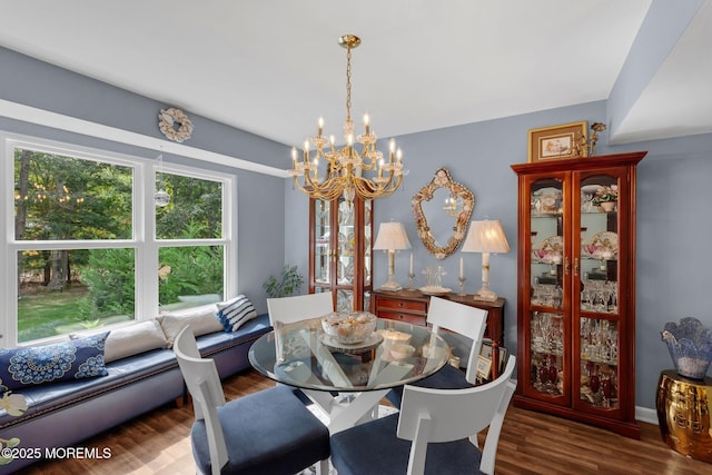 18 Mount Ranier Dr, Howell, NJ 07731 - dining area featuring a chandelier and wood finished floors