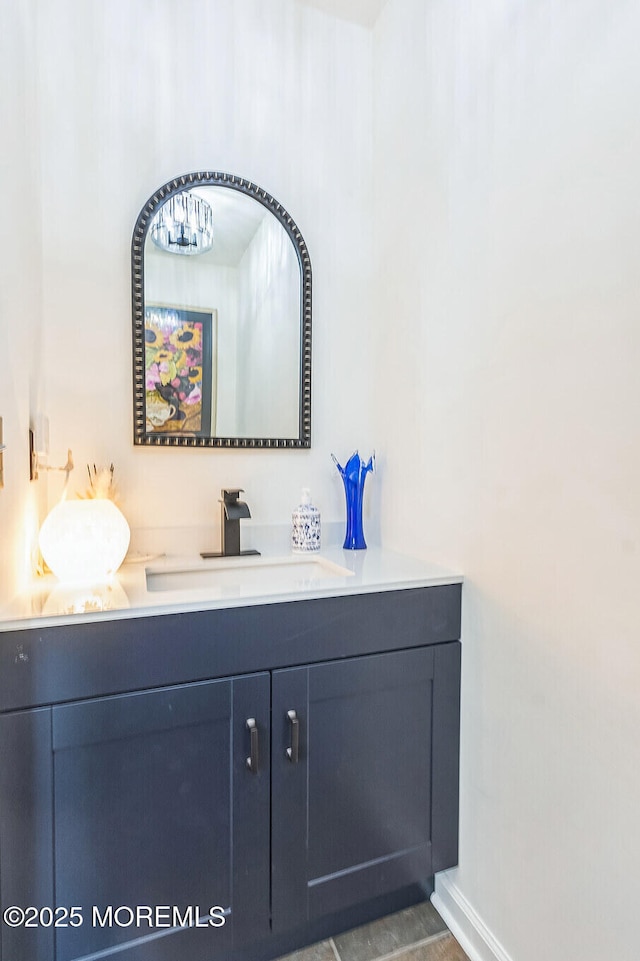18 Mount Ranier Dr, Howell, NJ 07731 - bathroom featuring vanity and baseboards