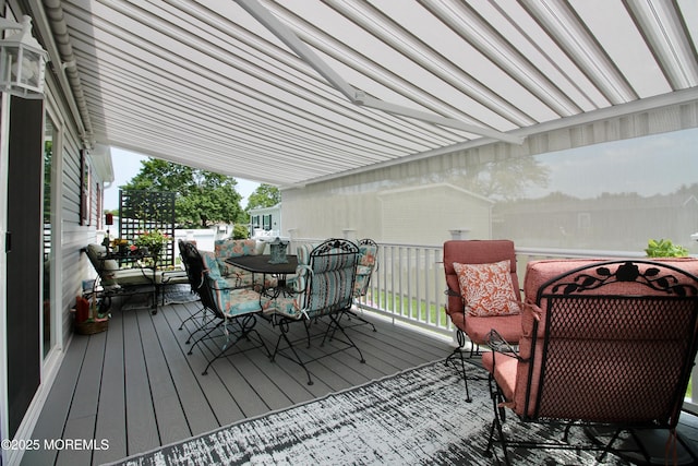 610 Jerome Pl, Freehold, NJ 07728 - wooden deck featuring outdoor dining space