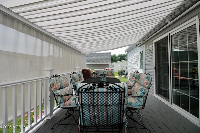 610 Jerome Pl, Freehold, NJ 07728 - wooden terrace with outdoor dining space