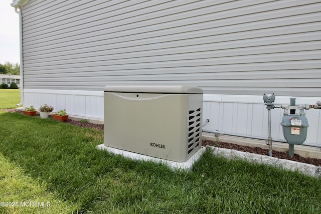 610 Jerome Pl, Freehold, NJ 07728 - exterior view of a power unit and gas meter
