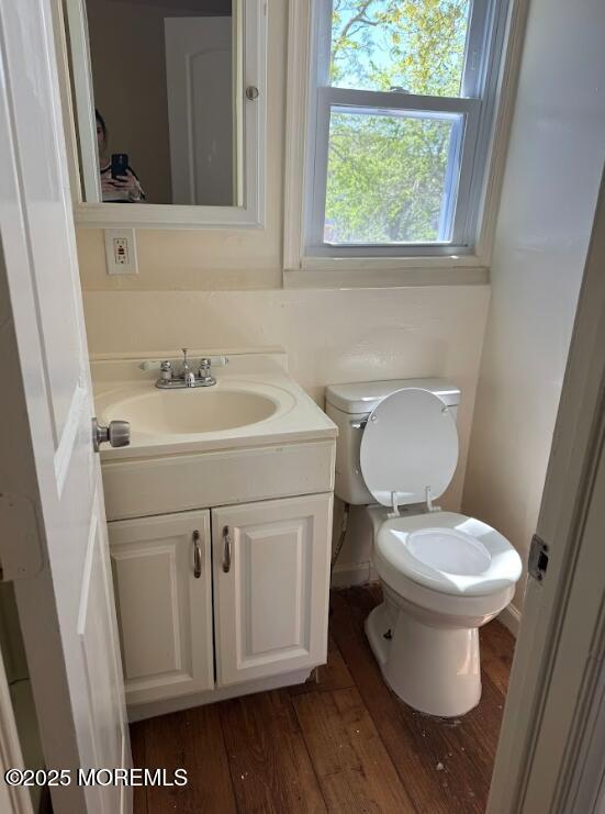3 Oceanview Ave, Keansburg, NJ 07734 - bathroom with vanity, wood finished floors, and toilet