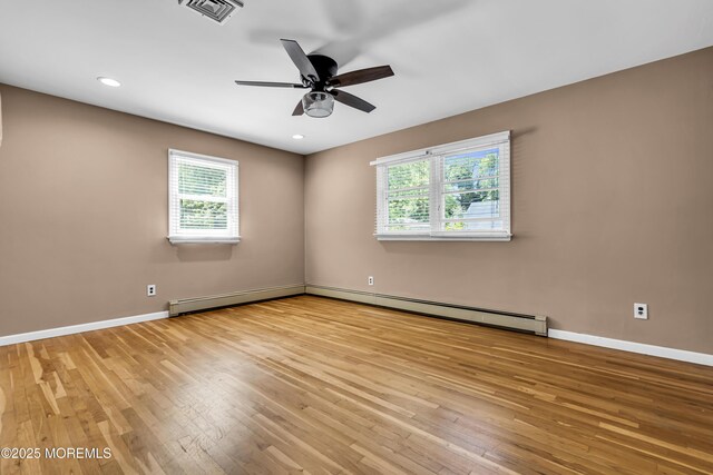 55 S Ave, Bayville, NJ 08721 - unfurnished room with healthy amount of natural light, hardwood / wood-style floors, baseboards, and recessed lighting