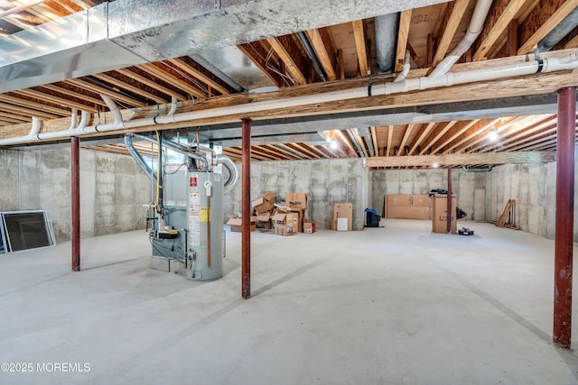 123 Skyline Dr, Lakewood, NJ 08701 - unfinished basement with water heater