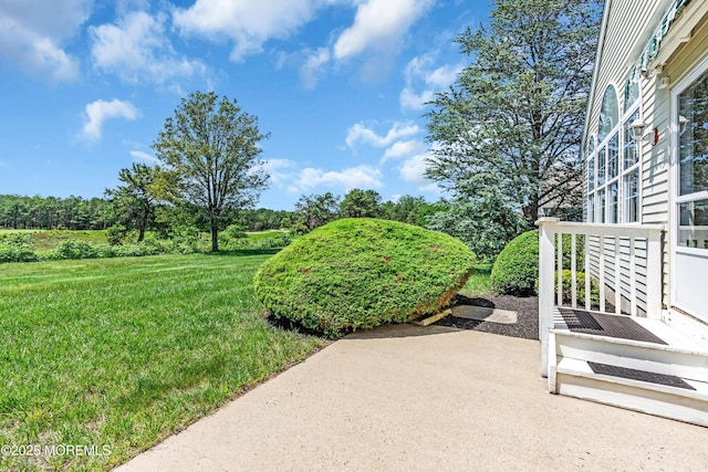 123 Skyline Dr, Lakewood, NJ 08701 - view of grassy yard featuring a patio