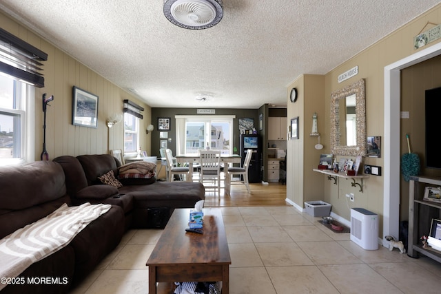 67 Flax Isle Dr, Little Egg Harbor, NJ 08087 - living area with plenty of natural light, light tile patterned flooring, and a textured ceiling