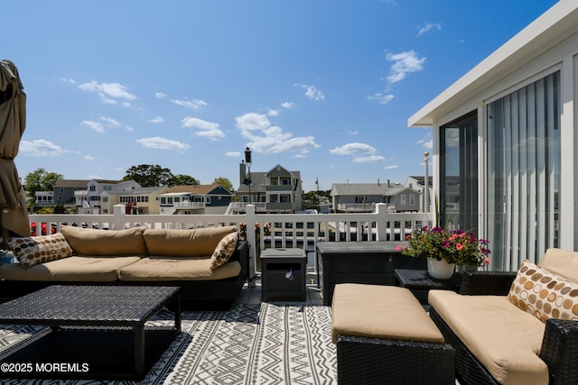 67 Flax Isle Dr, Little Egg Harbor, NJ 08087 - balcony with an outdoor hangout area and a residential view